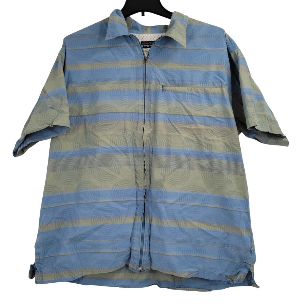 vintage Patagonia rhythm worn wear M's Sidebum full zip shirt size XL